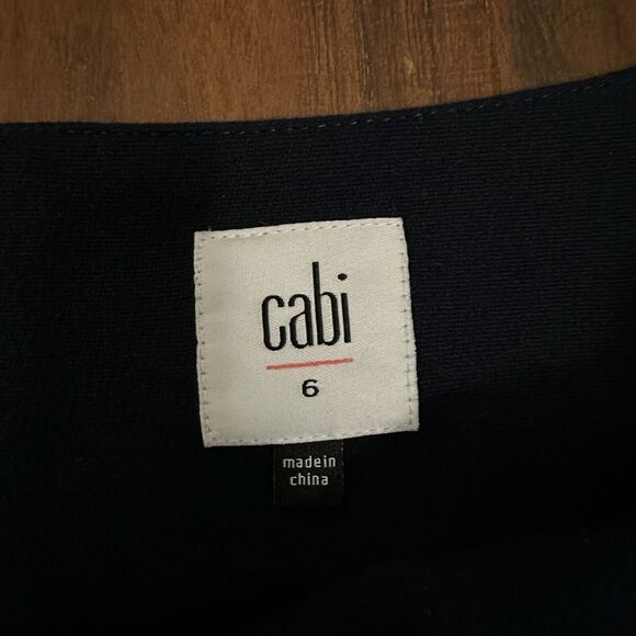 CABI Lido Skirt Navy Blue Tiered Straight Pencil Stretch Work Office - Picture 8 of 11